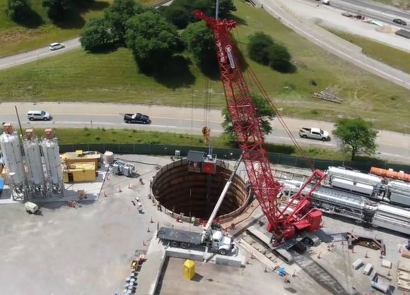 I-75/I-696 Interchange Tunnel Shaft Site May 2020 (No audio)