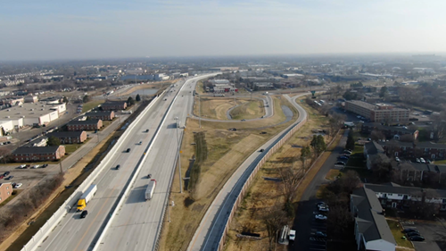 I-75 Roadway with exit ramp reconstructed