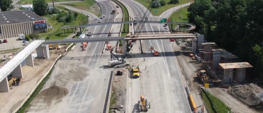 Bellaire Avenue Pedestrian Bridge Progress Video – Aug 2021 
