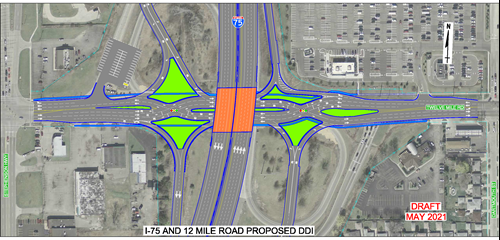 DRAFT of proposed 12 Mile Interchange Reconstruction Aerial